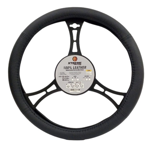 [FV0113] FORRO DE VOLANTE SEMICUERO NEGRO ECONOMICO