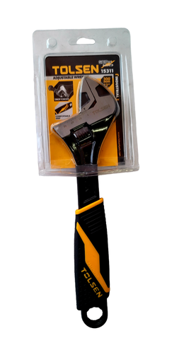 [TL0890] LLAVE AJUSTABLE 300mm 12" NEGRA CON MANGO