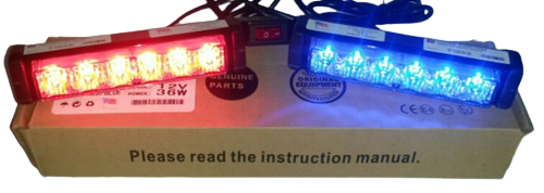 [FS0103] STROBO 6 LEDS FEDERAL SIGNAL PAR. ROJO AZUL