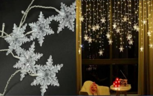 [NH-LUNCOC] LUCES DE CORTINA COPO DE NIVE BLANCO CÁLIDO - 3.5M - 110 VOLT.