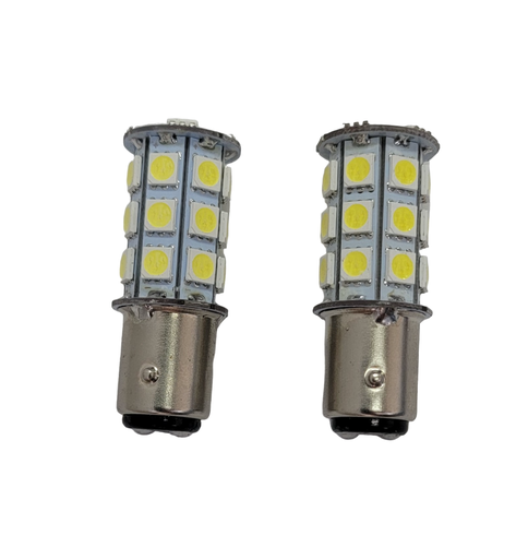 [149B] 2 CONTACTO LUCES LED 27SMD 1157BLANCO (PAR)