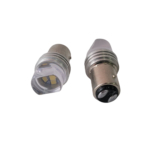 [CL0216] CLD 1157 BAY15D 12V BASE METALICA BLANCO + FLASH (E)
